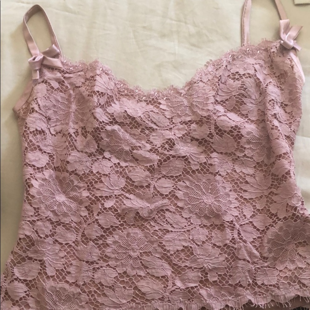 Reem Acra Purple/Pink Lace top
